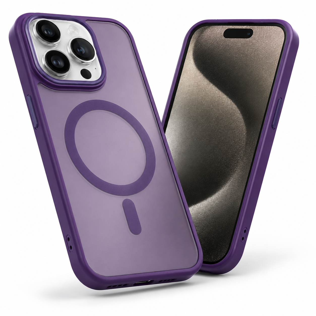 Matte Rubberized MagSafe Case for Apple iPhone 16 Pro Max - Deep Purple