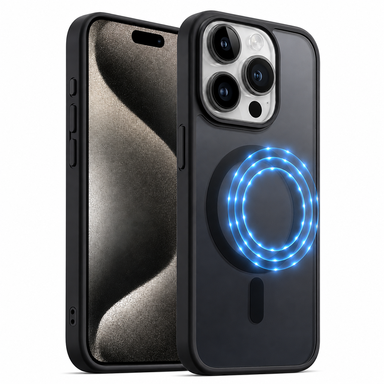Matte Rubberized MagSafe Case for Apple iPhone 16 Pro Max - Black