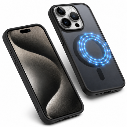 Matte Rubberized MagSafe Case for Apple iPhone 16 Pro Max - Black
