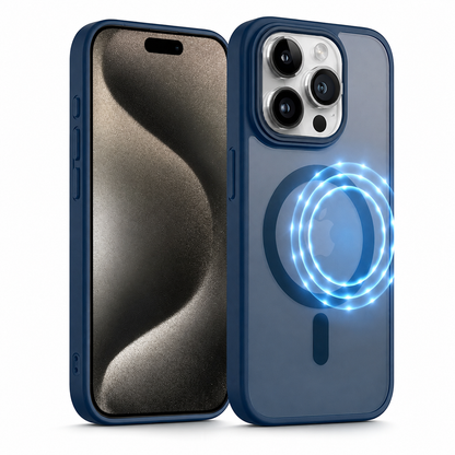 Matte Rubberized MagSafe Case for Apple iPhone 16 Pro Max - Midnight Blue