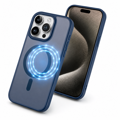 Matte Rubberized MagSafe Case for Apple iPhone 16 Pro Max - Midnight Blue