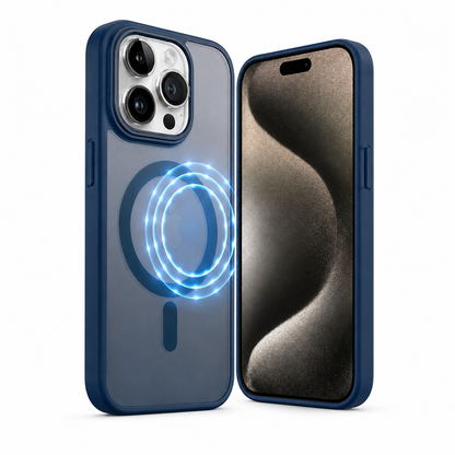 Matte Rubberized MagSafe Case for Apple iPhone 16 Pro Max - Midnight Blue