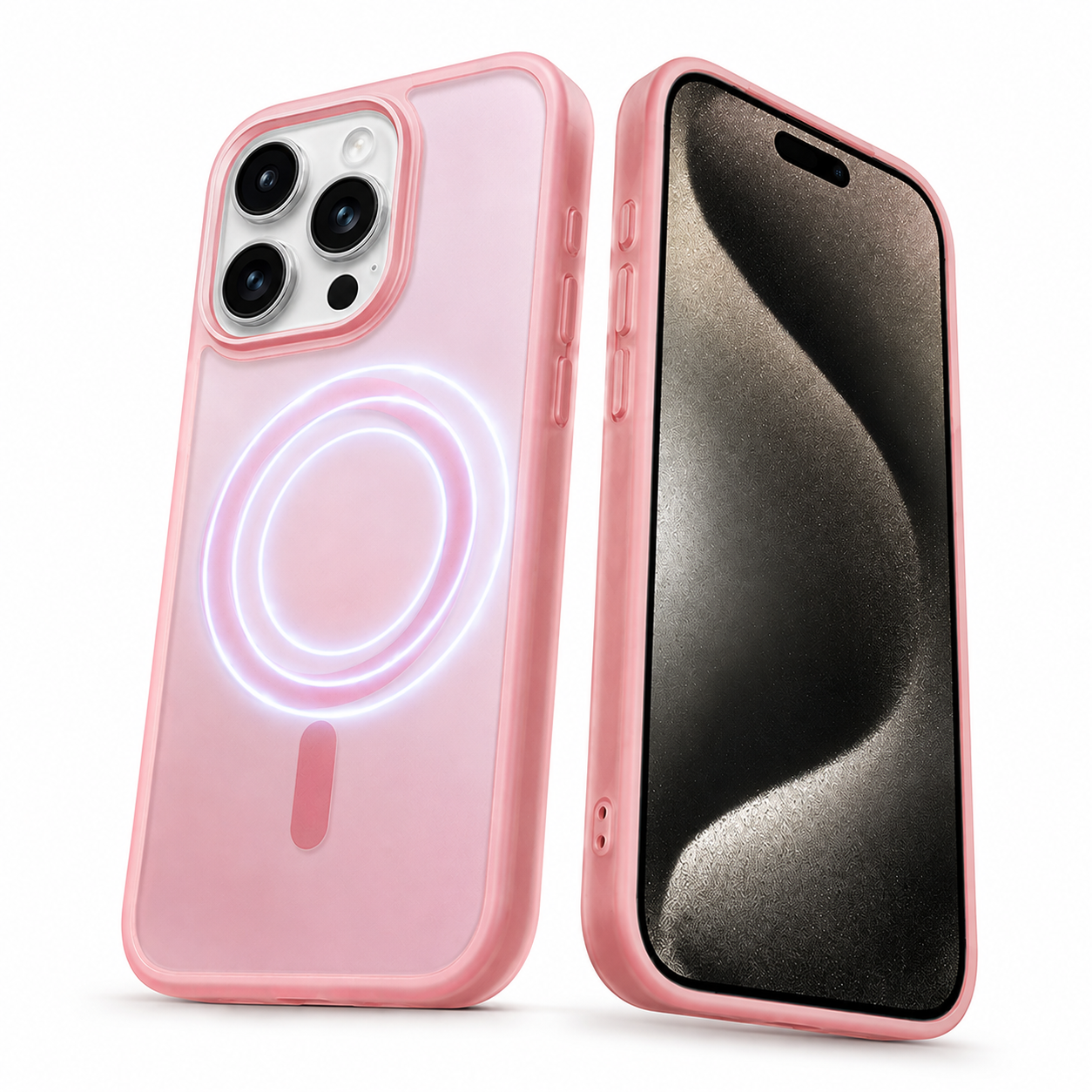 Matte Rubberized MagSafe Case for Apple iPhone 16 Pro Max - Rose Gold