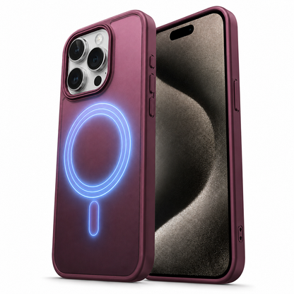 Matte Rubberized MagSafe Case for Apple iPhone 16 Pro Max - Wine