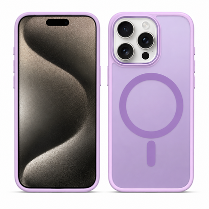 Matt Rubberized MagSafe Case for Apple iPhone 16 Pro Max - Light Purple