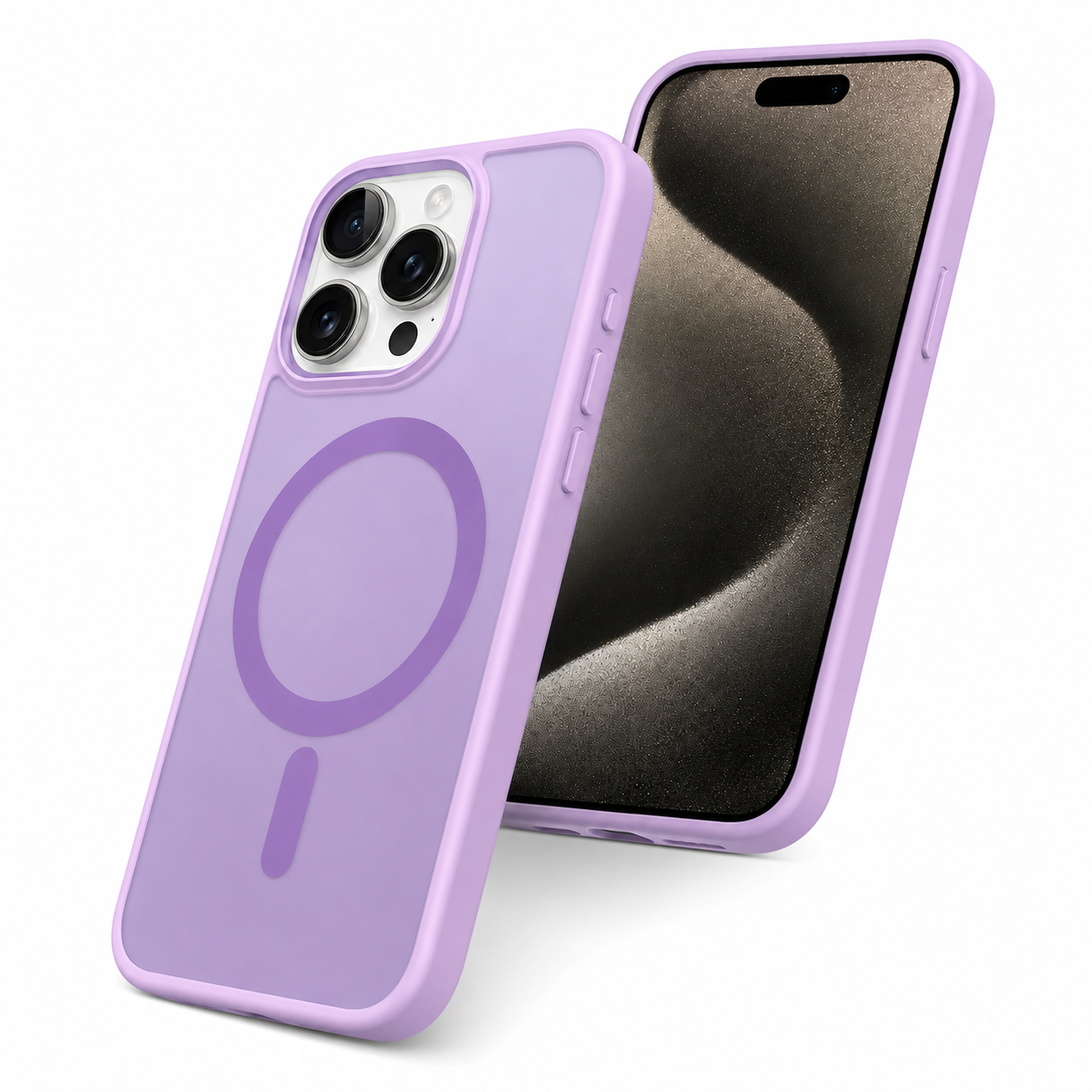 Matt Rubberized MagSafe Case for Apple iPhone 16 Pro Max - Light Purple