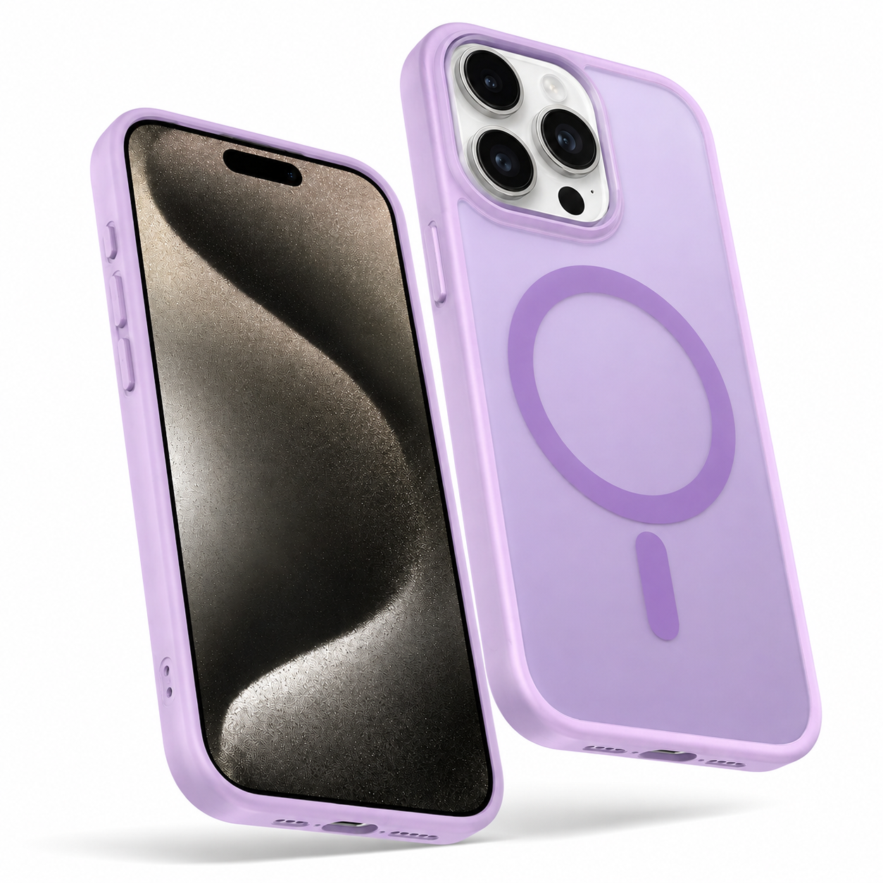 Matt Rubberized MagSafe Case for Apple iPhone 16 Pro Max - Light Purple