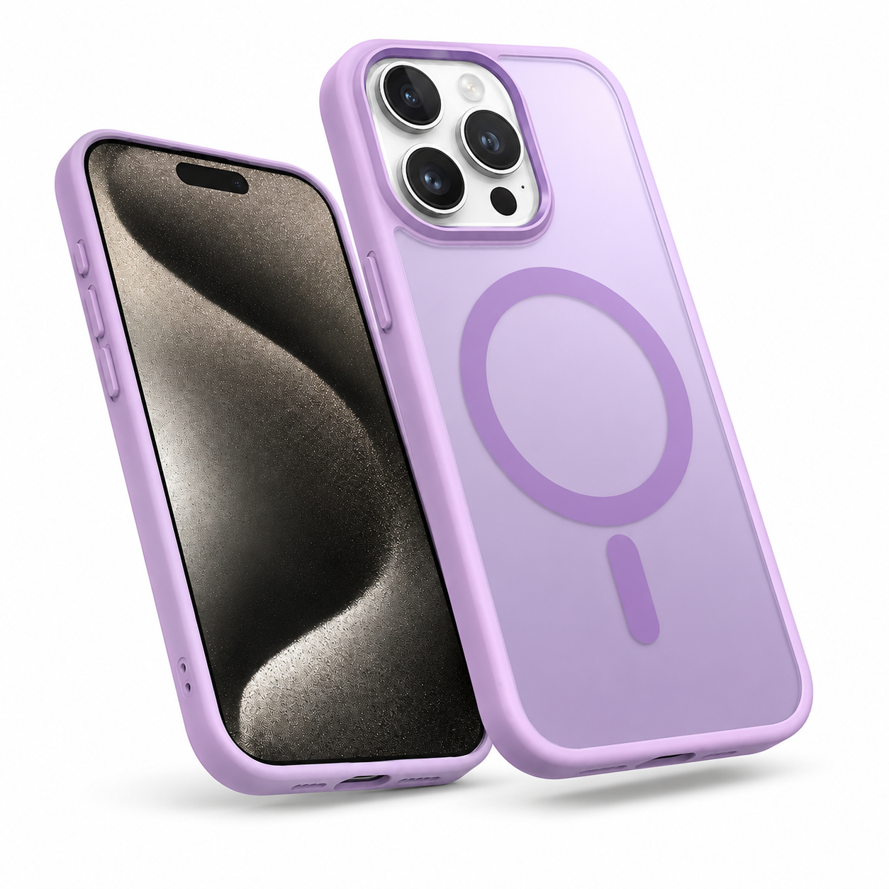 Matt Rubberized MagSafe Case for Apple iPhone 16 Pro Max - Light Purple