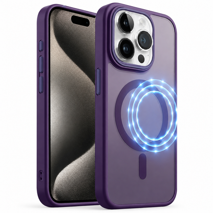 Matte Rubberized MagSafe Case for Apple iPhone 16 Pro Max - Deep Purple