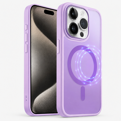 Matt Rubberized MagSafe Case for Apple iPhone 16 Pro Max - Light Purple
