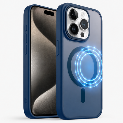 Matte Rubberized MagSafe Case for Apple iPhone 16 Pro Max - Midnight Blue