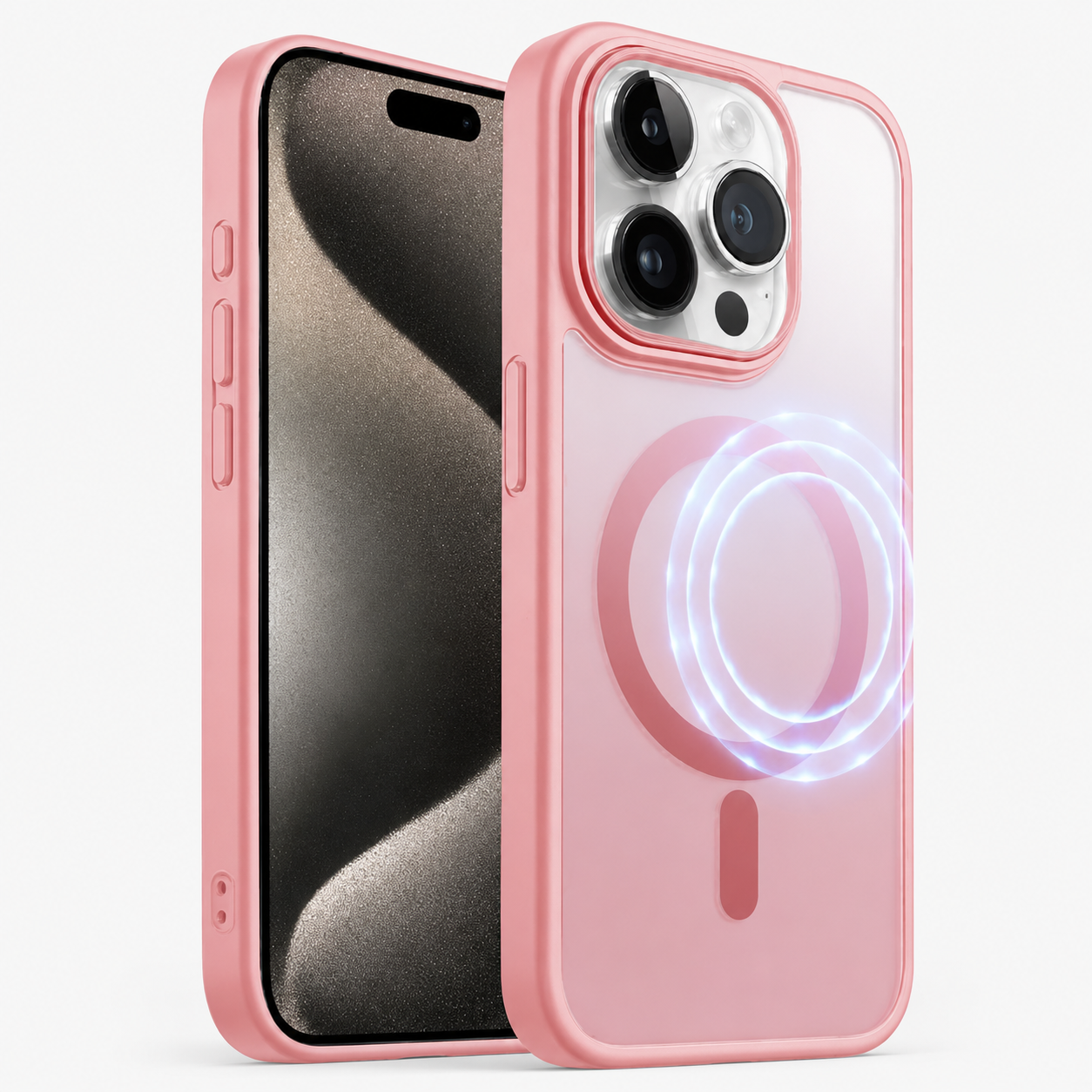 Matte Rubberized MagSafe Case for Apple iPhone 16 Pro Max - Rose Gold