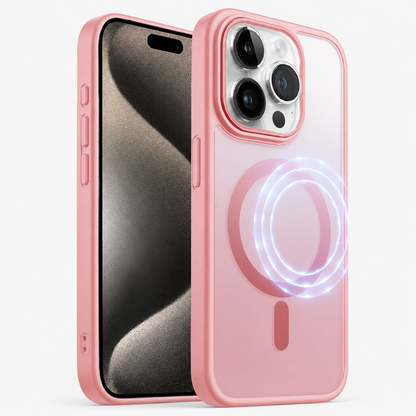 Matte Rubberized MagSafe Case for Apple iPhone 16 Pro Max - Rose Gold