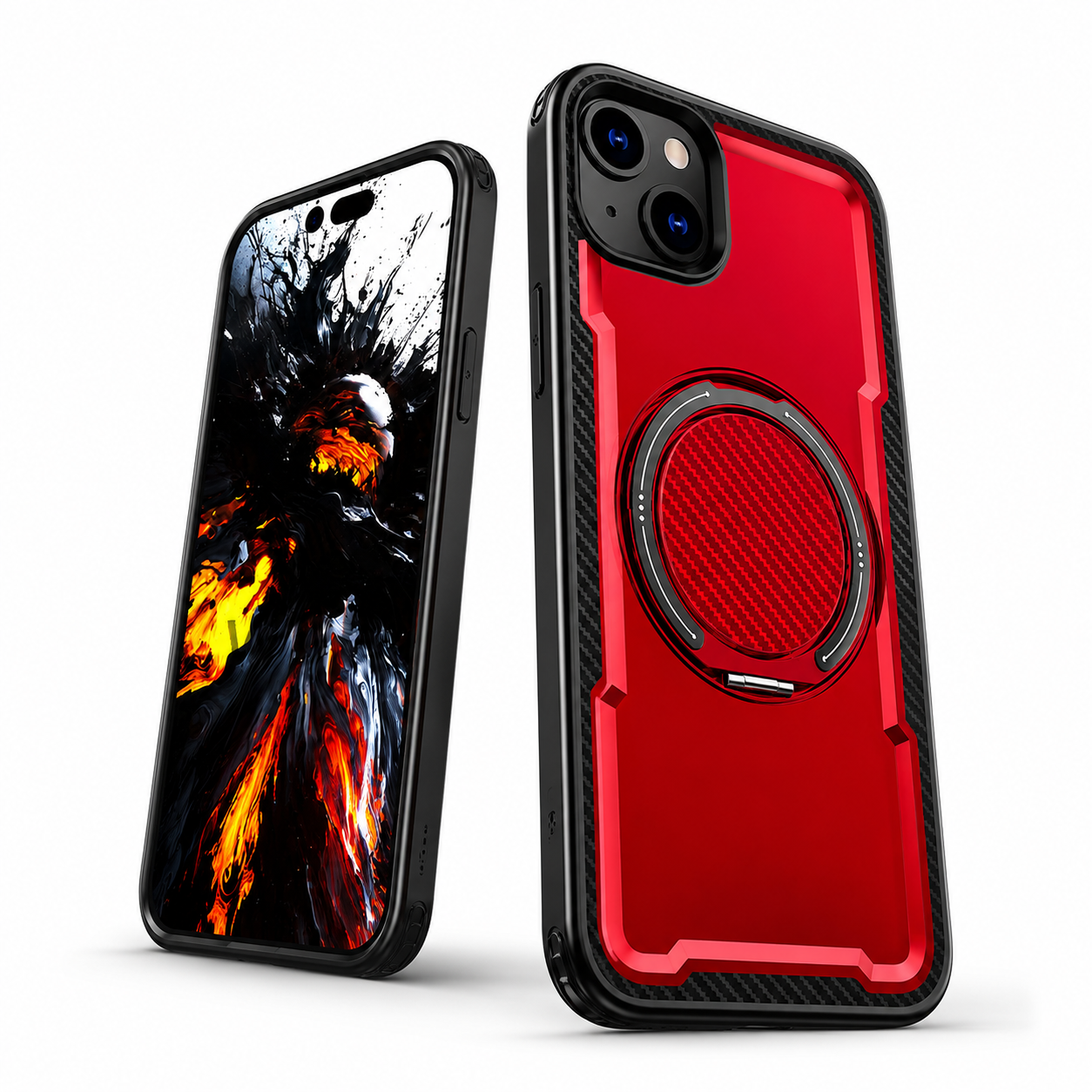 MagSafe Covert Shockproof Case for Apple iPhone 15 - Red