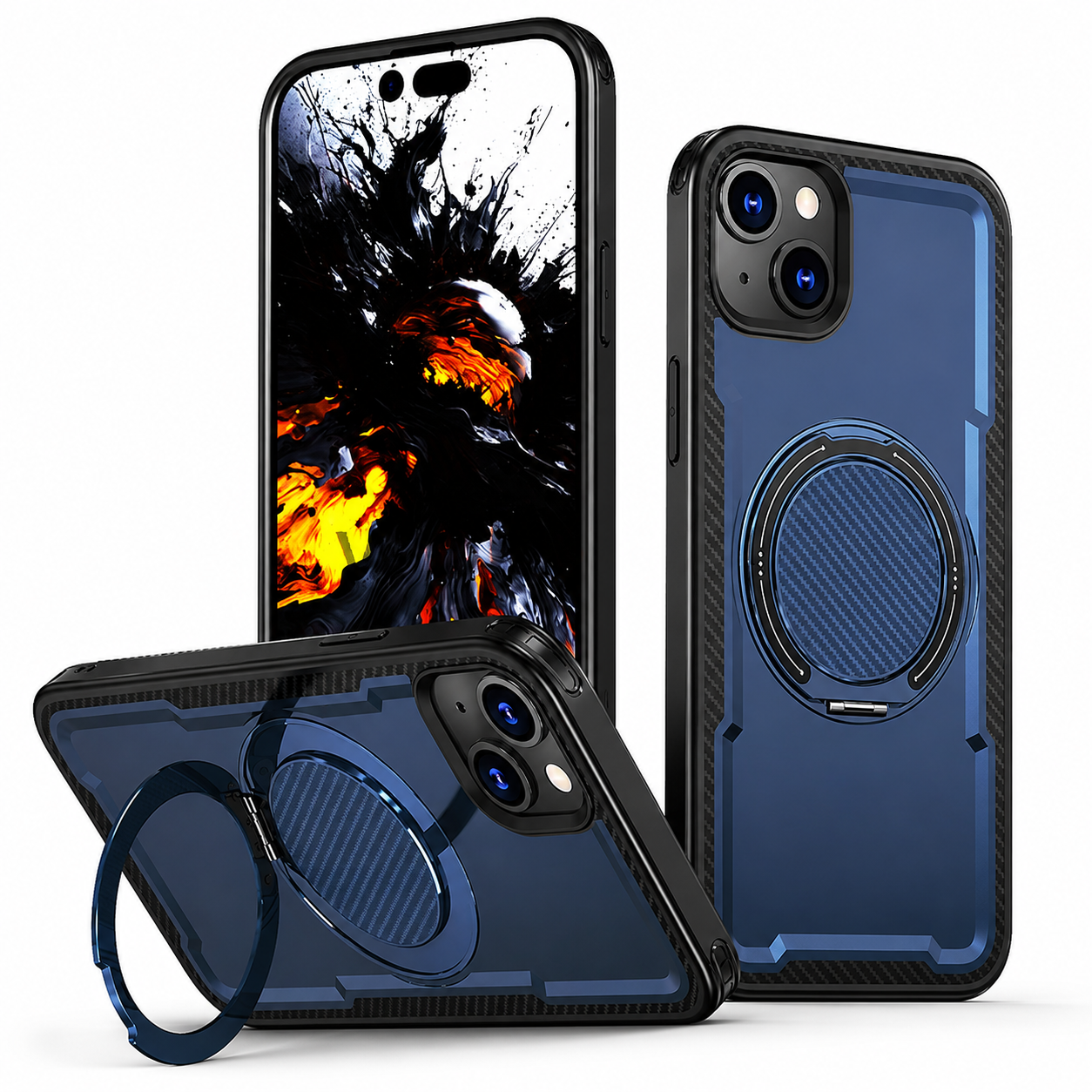 MagSafe Covert Shockproof Case for Apple iPhone 15 - Navy