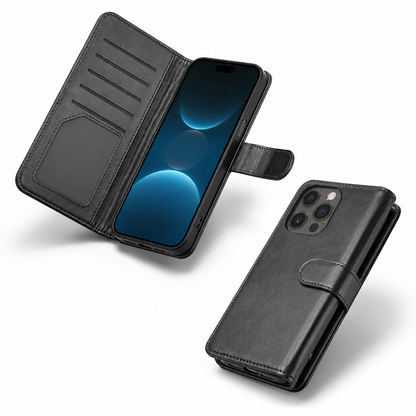 Bifold 9 Card detachable wallet for Apple iPhone 14 Pro - Black - alternate product view