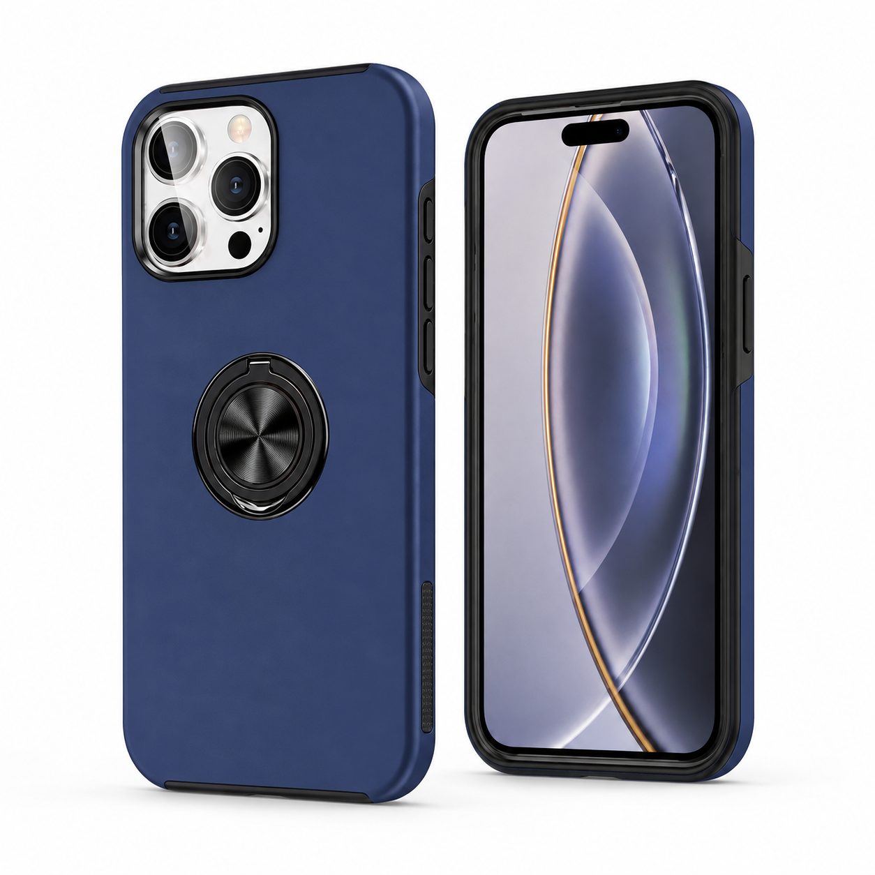 Swirl Ring Grip Case for Apple iPhone 16 Pro Max - Navy