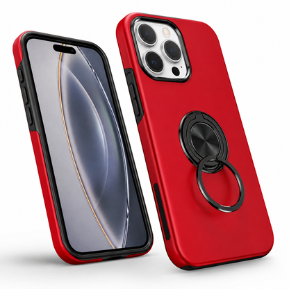 Swirl Invisible Ring Case for Apple iPhone 16 Pro Max - Red
