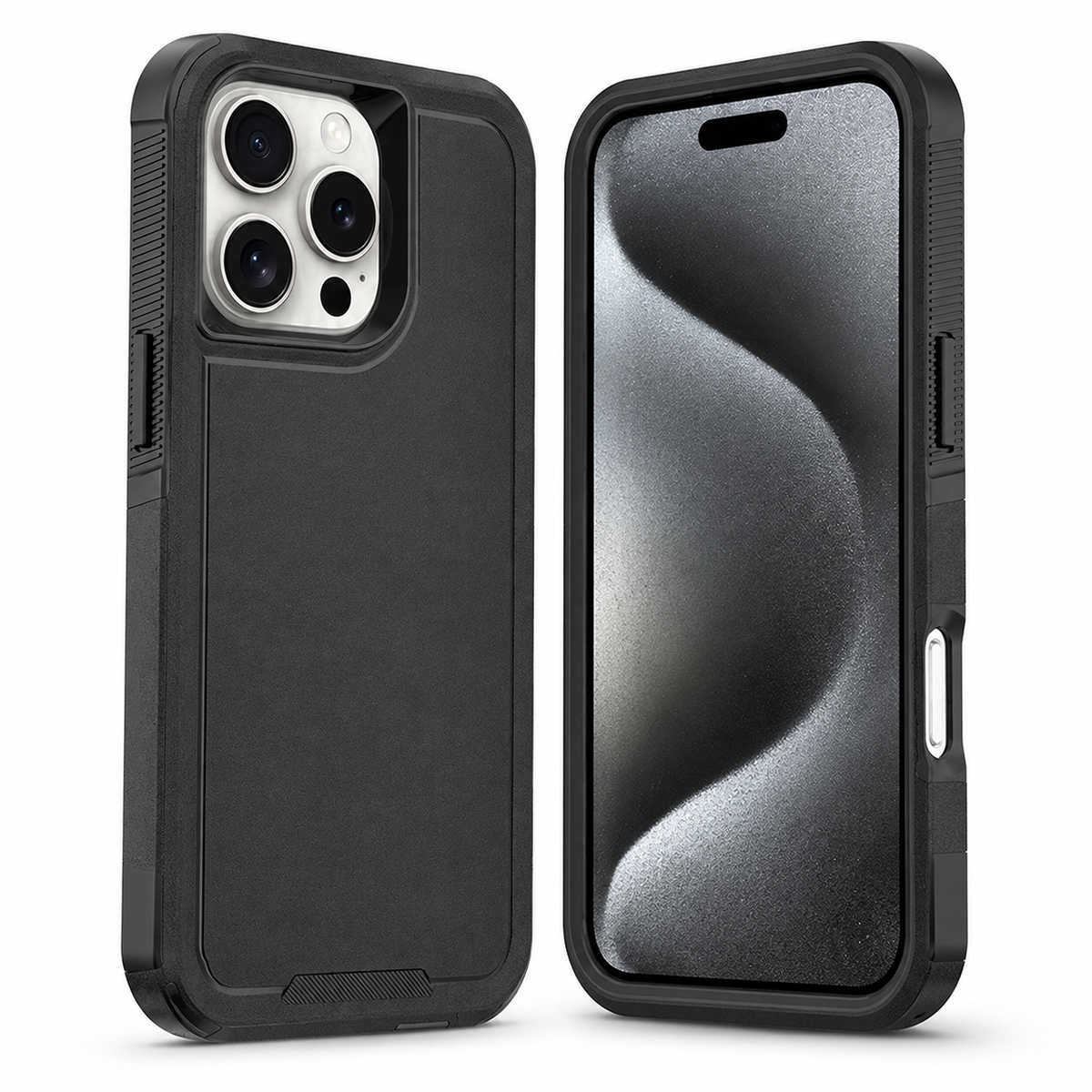 Matte Slim Protective Case for Apple iPhone 14 Pro - Black - close-up design view