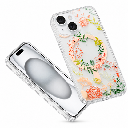 Frosted MagSafe Floral Case for Apple iPhone 13  - Beautiful Day Blue Flowers