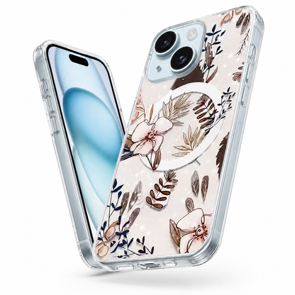 Frosted MagSafe Floral Case for Apple iPhone 14 - Flower Petals