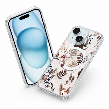 Frosted MagSafe Floral Case for Apple iPhone 13 - Flower Petals
