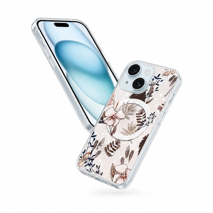 Frosted MagSafe Floral Case for Apple iPhone 13 - Flower Petals