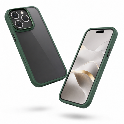 Frosted Matte Hybrid Case for Apple iPhone 16 Pro Max - Midnight Green