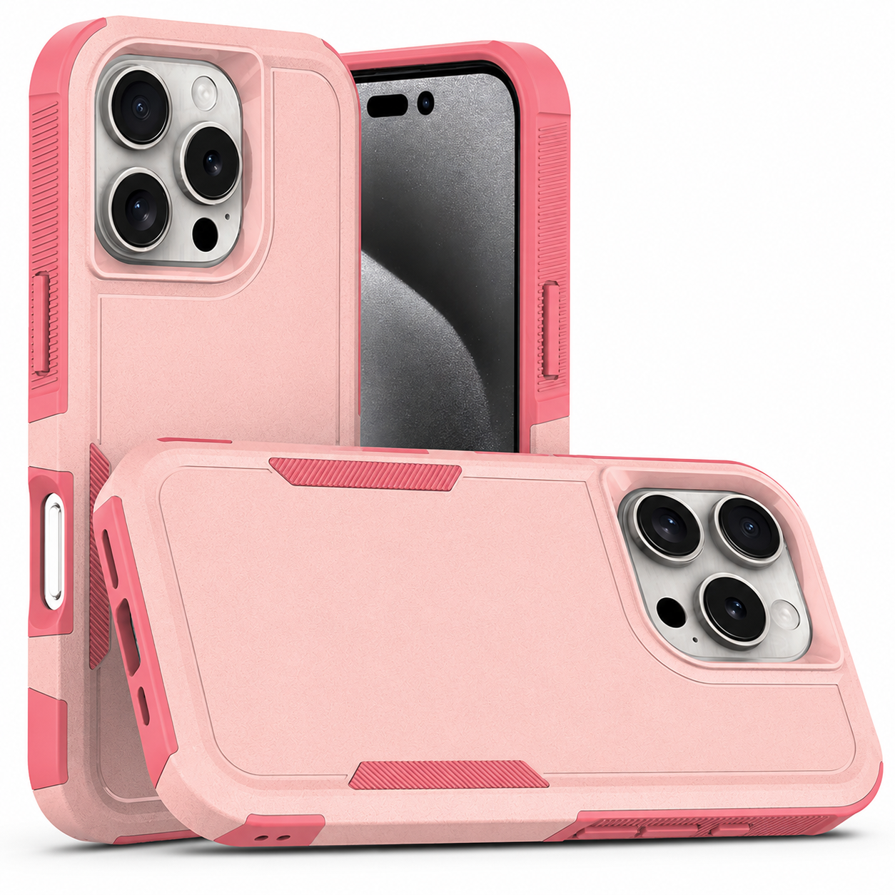 Comm Lite Slim Shockproof Case for Apple iPhone 16 Pro Max - Pink