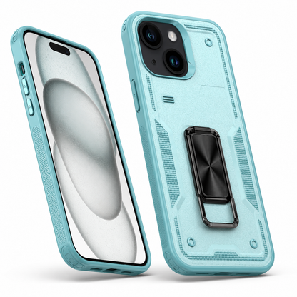 Rugged Kickstand Ring Case for Apple iPhone 13 - Teal