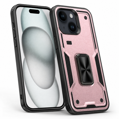 Rugged Kickstand Ring Case for Apple iPhone 13 - Rose Gold