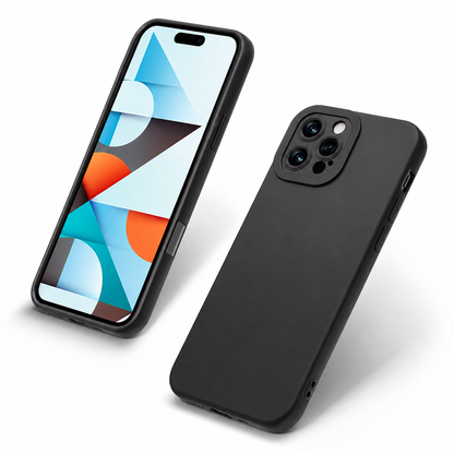 Matte Black Protective Case for Apple iPhone 13 Pro - side profile product view