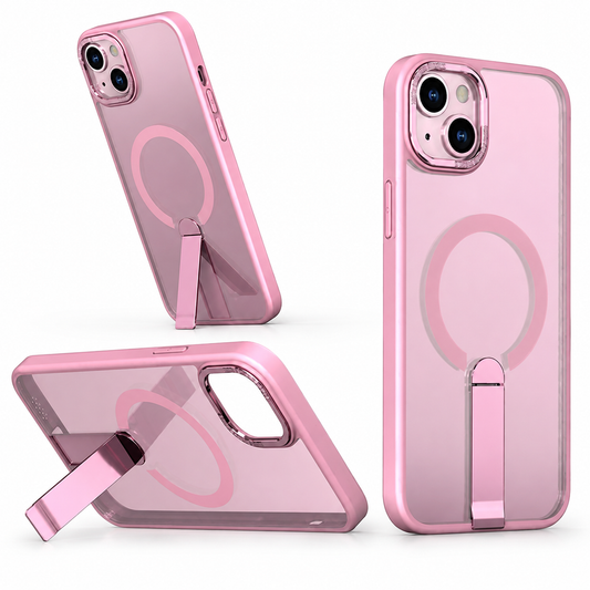 MagSafe iStand Kickstand Case for Apple iPhone 13 - Pink, hands-free ring stand phone case