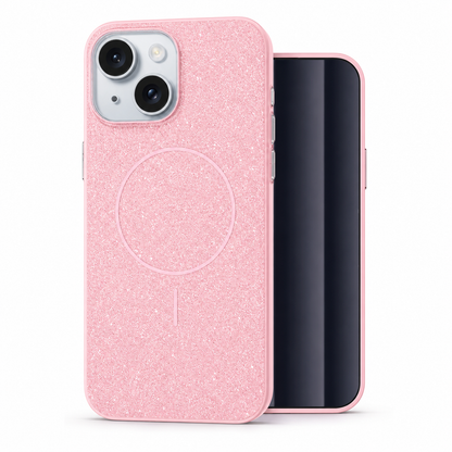 Glitsy MagSafe Case for Apple iPhone 15 - Rose Gold