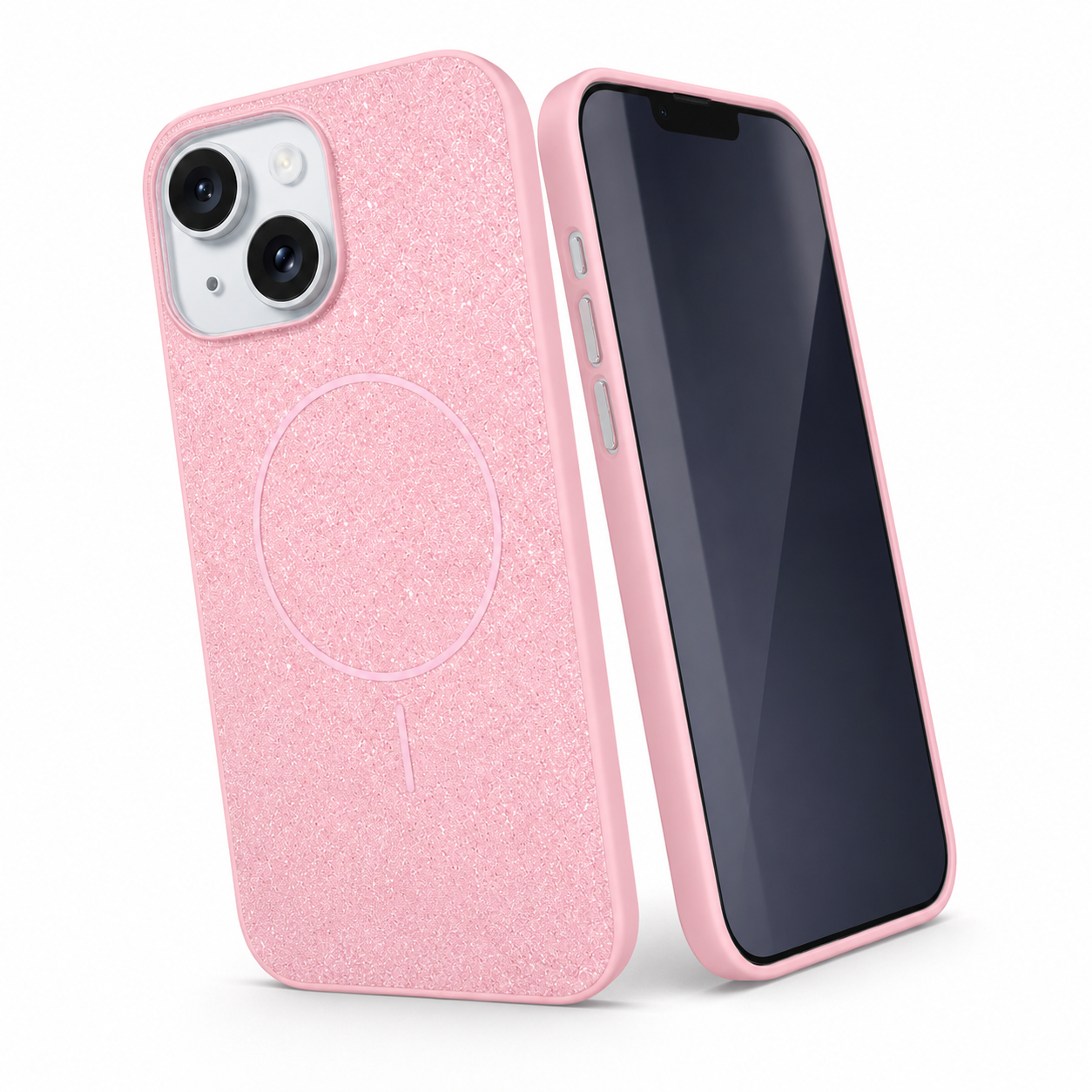 Glitsy MagSafe Case for Apple iPhone 15 - Rose Gold