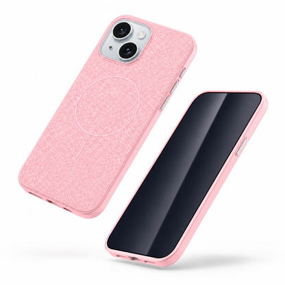 Glitsy MagSafe Case for Apple iPhone 15 - Rose Gold