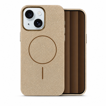 Glitsy MagSafe Case for Apple iPhone 15 - Desert Titanium