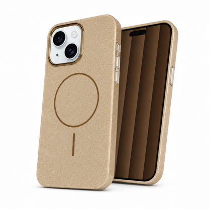 Glitsy MagSafe Case for Apple iPhone 15 - Desert Titanium