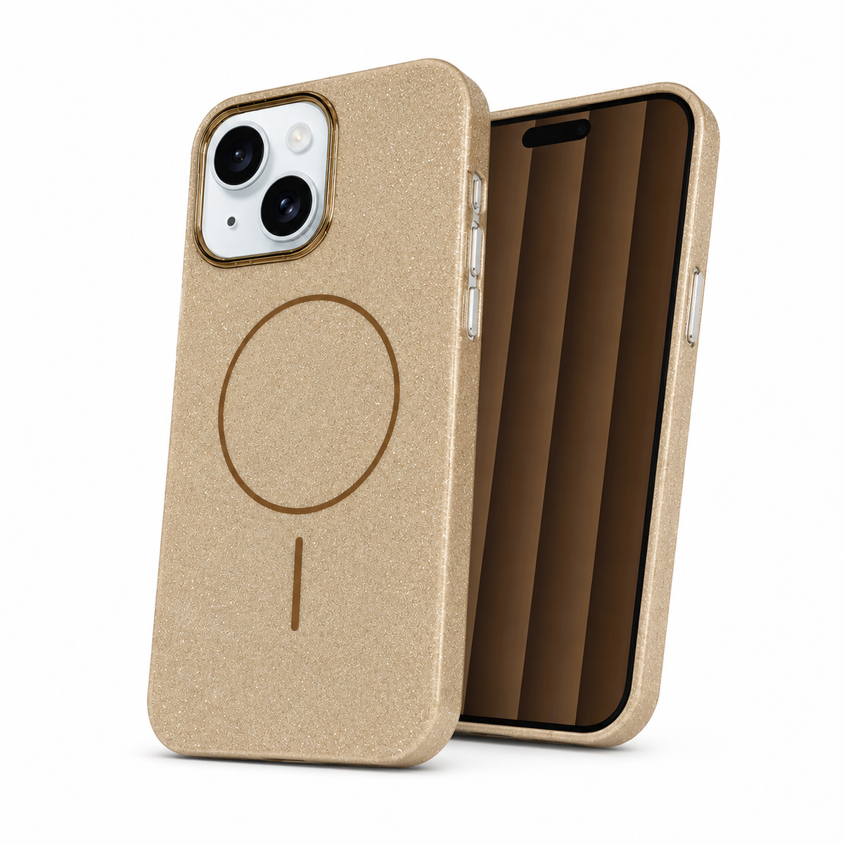 Glitsy MagSafe Case for Apple iPhone 14 - Desert Titanium