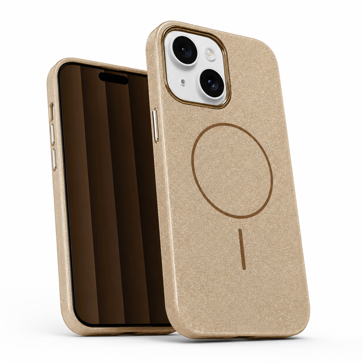 Glitsy MagSafe Case for Apple iPhone 15 - Desert Titanium