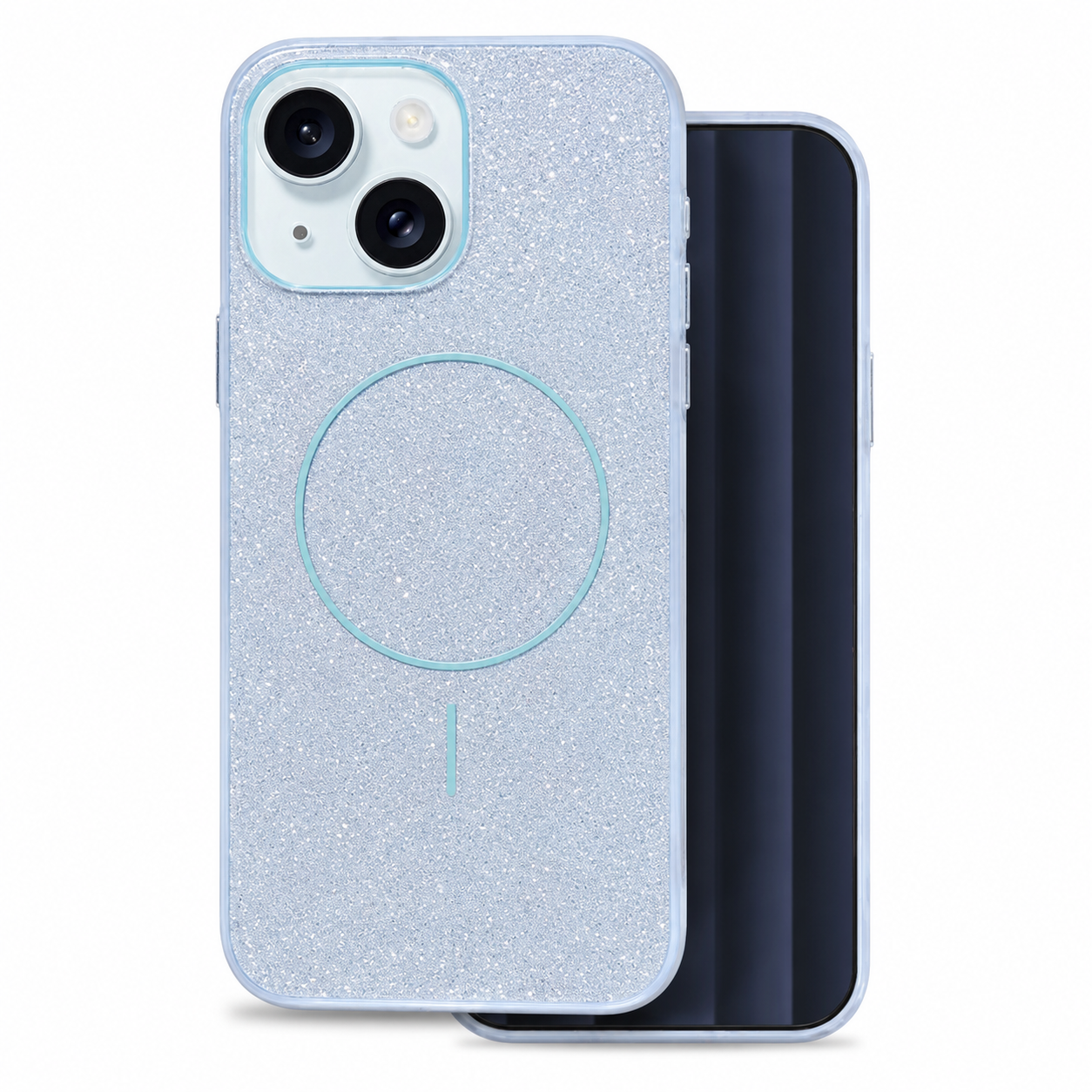 Glitsy MagSafe Case for Apple iPhone 15 - Light Blue
