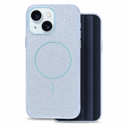 Glitsy MagSafe Case for Apple iPhone 15 - Light Blue
