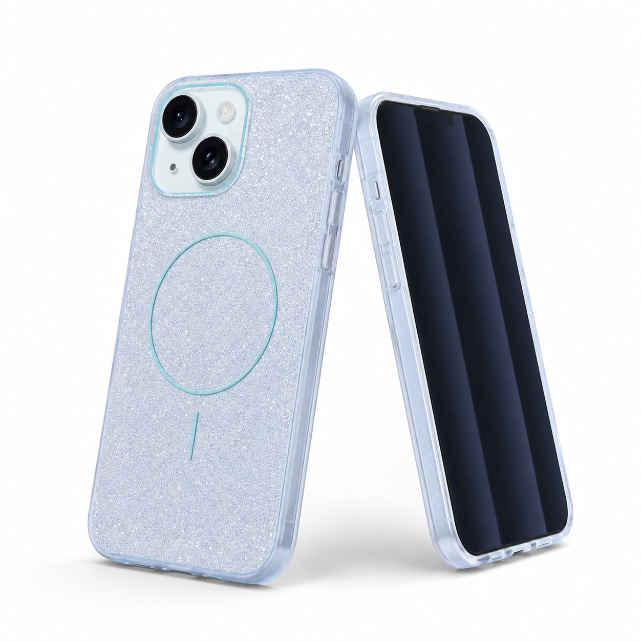 Glitsy MagSafe Case for Apple iPhone 15 - Light Blue