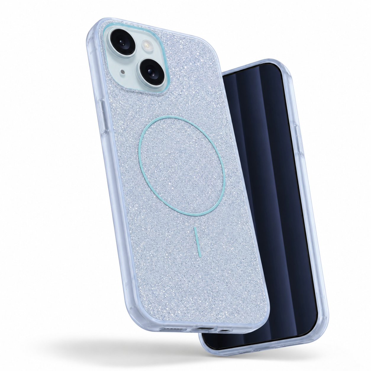 Glitsy MagSafe Case for Apple iPhone 15 - Light Blue
