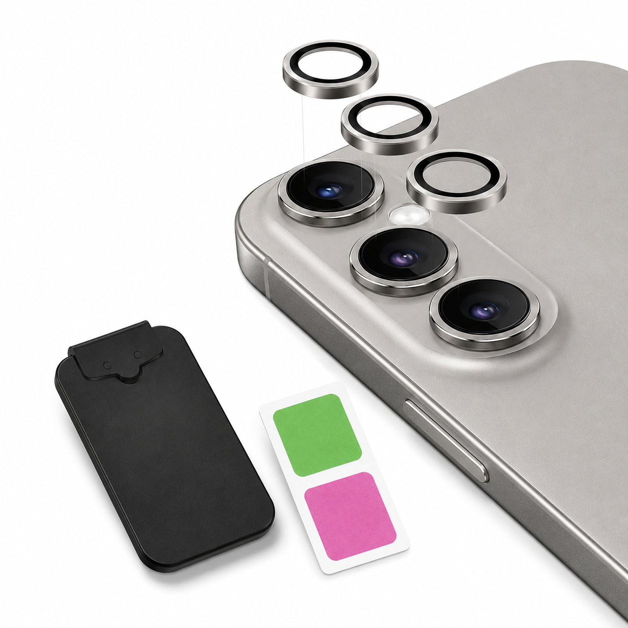 Camera Ring Protector for Apple iPhone 16 Pro Max - Grey