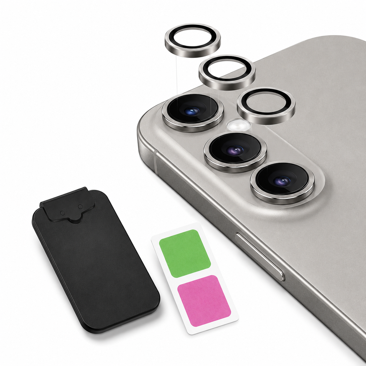 Camera Ring Protector for Apple iPhone 14 Pro Max - Grey - side profile product view