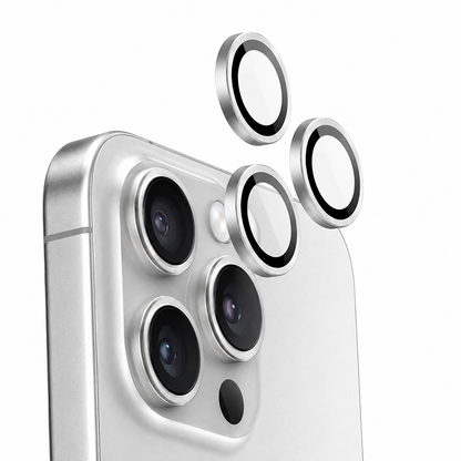 Camera Ring Protector Case for Apple iPhone 16 Pro Max - Silver