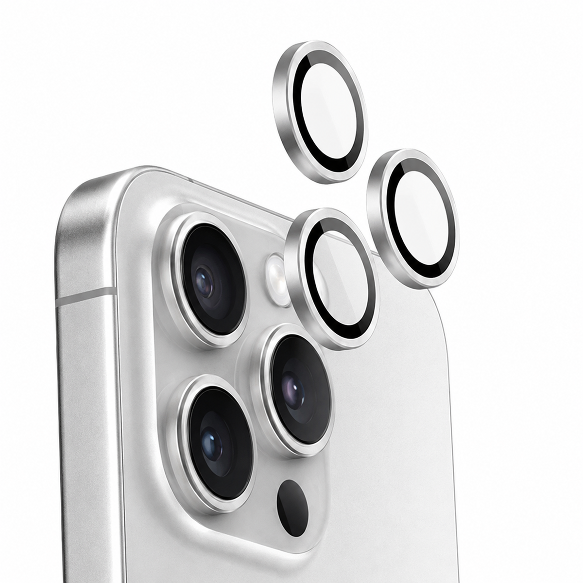 Camera Ring Protector Case for Apple iPhone 14 Pro Max - Silver - main product view