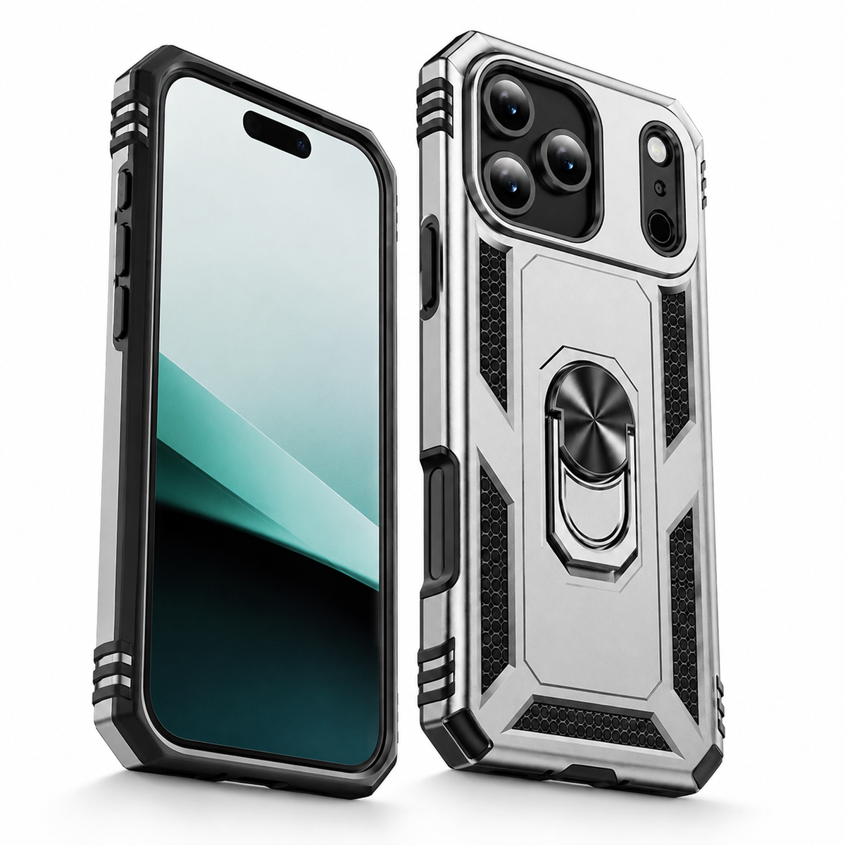 Anti-Drop Hybrid Case for Apple iPhone 14 Pro - Grey - side profile product view
