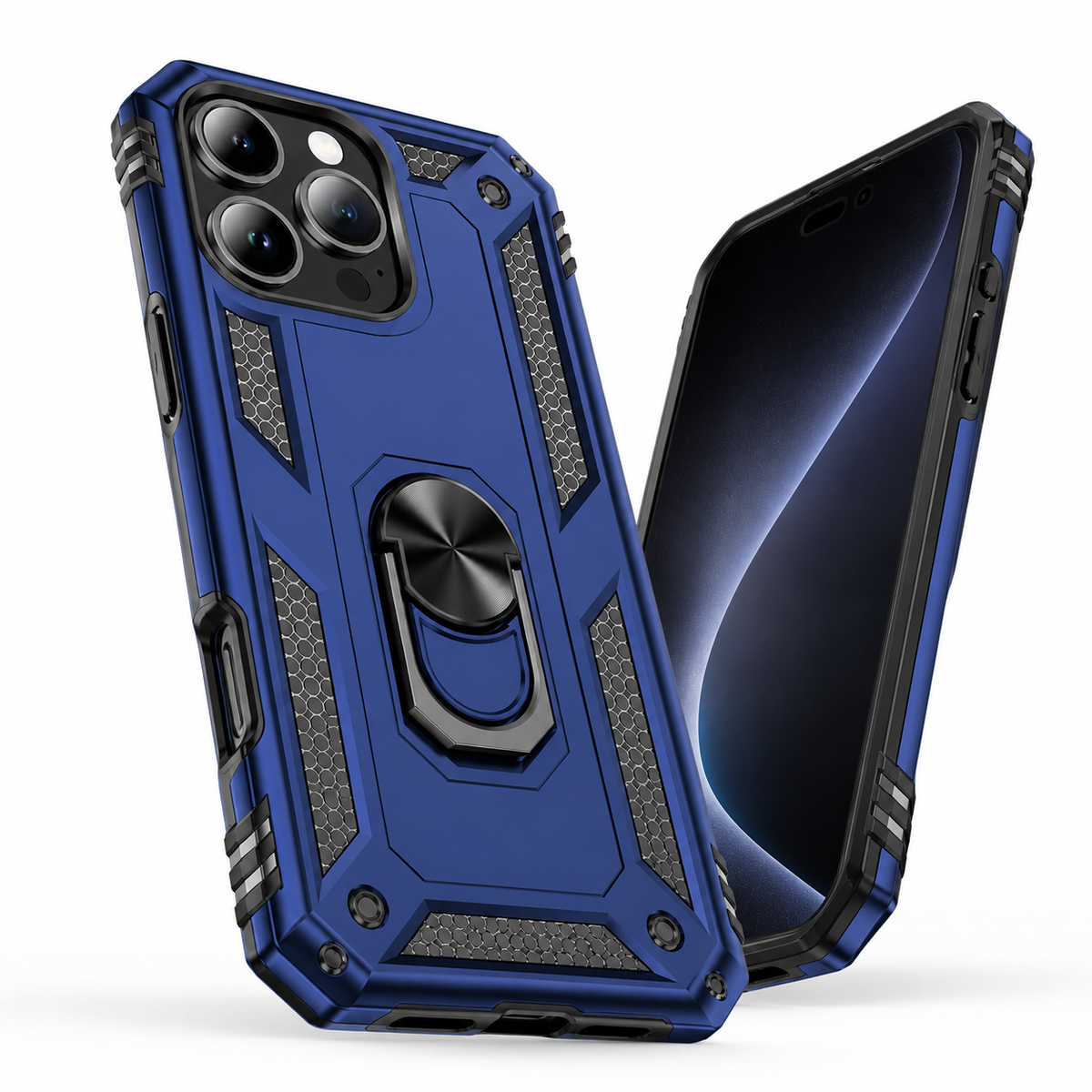 Anti-Drop Hybrid Case for Apple iPhone 14 Pro - Navy - close-up design view